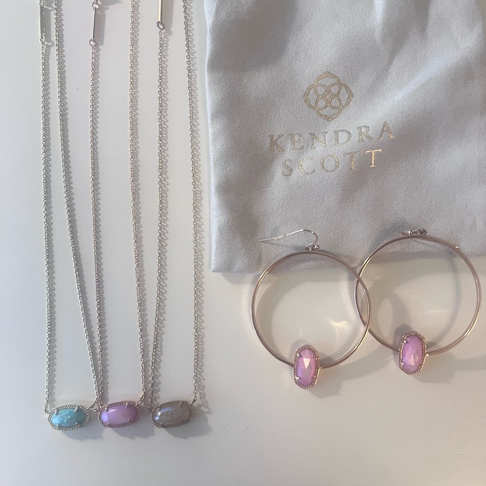 Kendra Scott Elisa Necklace & Earrings Bundle